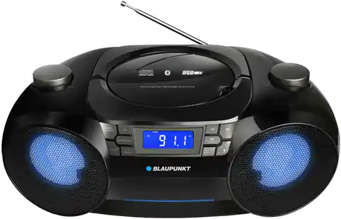⁨BLAUPUNKT BB31LED Boombox Blaupunkt BB31LED FM CD MP3 USB AUX SD Uhr Alarm⁩ im Wasserman.eu