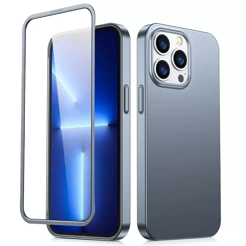 ⁨Joyroom 360 Full Case for iPhone 13 Pro Cover Back & Front + Tempered Glass Grey (JR-BP935 tranish)⁩ at Wasserman.eu