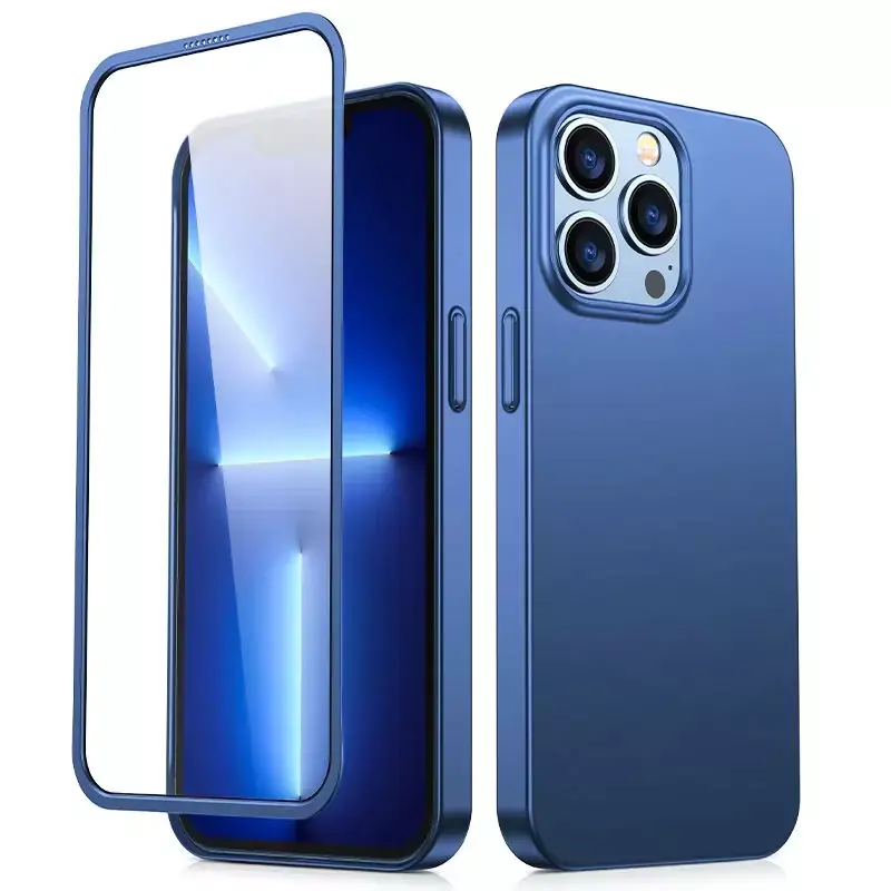 ⁨Joyroom 360 Full Case for iPhone 13 Pro Front & Back + Tempered Glass Blue (JR-BP935 blue)⁩ at Wasserman.eu