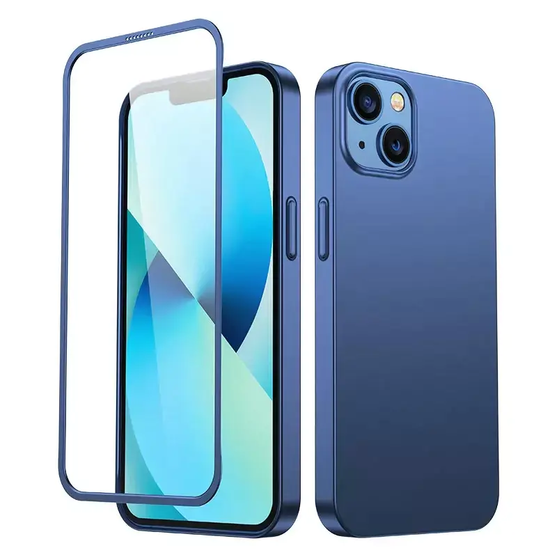 ⁨Joyroom 360 Full Case Case for iPhone 13 Front & Back + Tempered Glass Blue (JR-BP927 blue)⁩ at Wasserman.eu