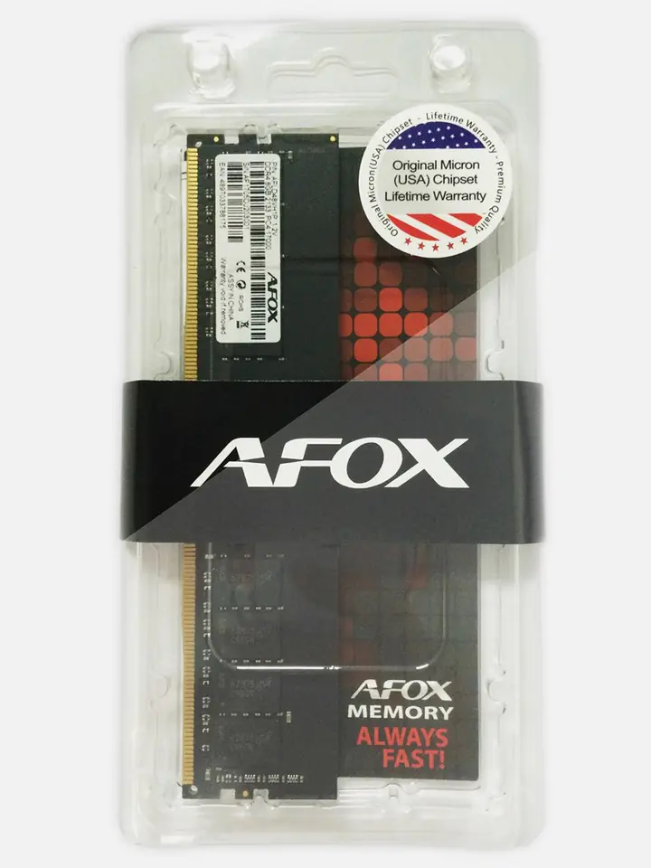 ⁨AFOX DDR4 16G 3200MHZ MICRON CHIP CL16 XMP’ AFLD416PS1C⁩ w sklepie Wasserman.eu