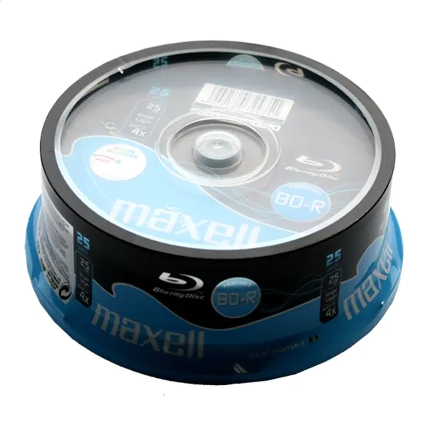 ⁨MAXELL BD-R BLU-RAY 25GB 4X FULL INKJET PRINT CAKE*25 [276071.00.TW]⁩ w sklepie Wasserman.eu