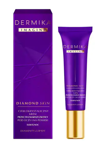 ⁨Dermika Imagine Diamond Skin Liquid Crystal Anti-wrinkle Day & Night Eye & Eyelid Cream 15ml⁩ at Wasserman.eu