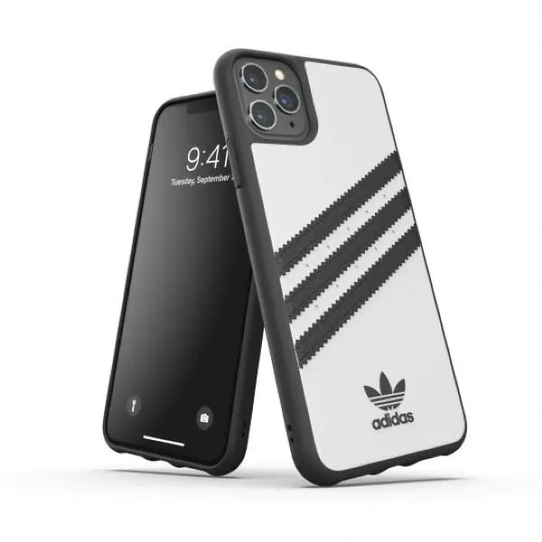 ⁨Adidas Moulded Case PU iPhone 11 Pro Max biało-czarny/white-black 36292⁩ w sklepie Wasserman.eu