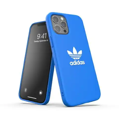 ⁨Adidas OR Moulded Case BASIC iPhone 12 Pro Max niebiesko-biały/bluebird-white 42223⁩ w sklepie Wasserman.eu