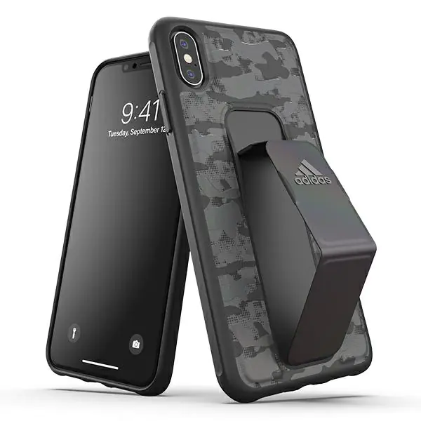 ⁨Adidas SP Grip Case CAMO iPhone Xs Max czarny/black 35026⁩ w sklepie Wasserman.eu