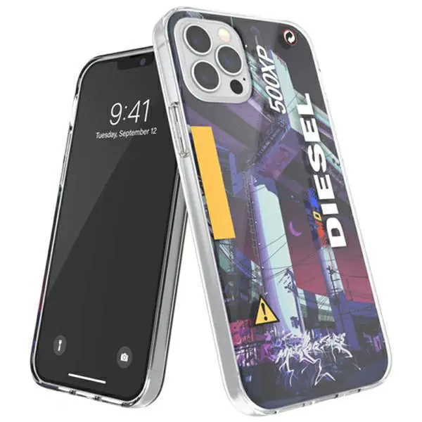 ⁨Diesel Clear Case Mad Dog Jones AOP iPhone 12/12 Pro multikolor/colorful 44324⁩ w sklepie Wasserman.eu