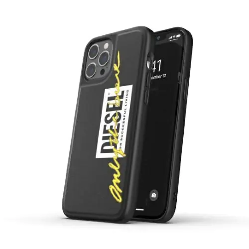 ⁨Diesel Moulded Case Embroidery iPhone 12 Pro Max black-lime/black-lime 42508⁩ at Wasserman.eu