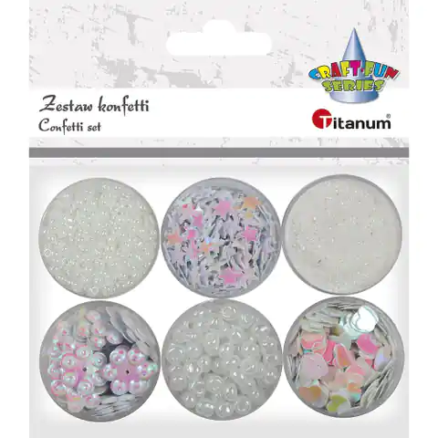 ⁨Zestaw dekoracyjny konfetti, cekiny, koraliki 339367 TITANUM⁩ w sklepie Wasserman.eu