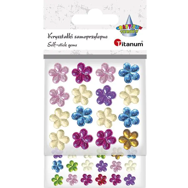⁨Self-adhesive flower crystals mix of colors 282750 TITANUM⁩ at Wasserman.eu