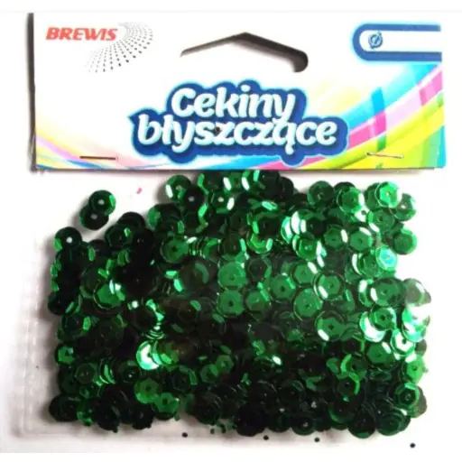 ⁨Shiny sequins 8mm green B140 BREWIS⁩ at Wasserman.eu