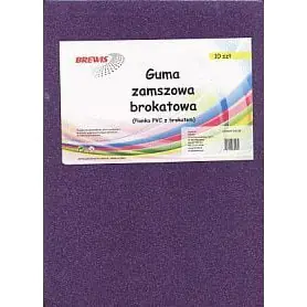 ⁨Suede rubber A5 10 col. self-adhesive glitter GK510B BREWIS⁩ at Wasserman.eu