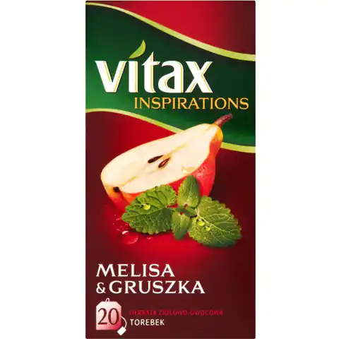 ⁨Herbata VITAX INSPIRATIONS (20 torebek) 40g Melisa&Gruszka zawieszka⁩ w sklepie Wasserman.eu