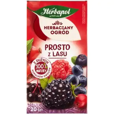 ⁨Herbata HERBAPOL owocowo-ziołowa (20 tb) Prosto z Lasu 50g HERBACIANY OGRÓD o smaku owoców leśnych⁩ w sklepie Wasserman.eu