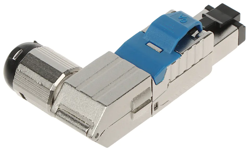 ⁨WTYK MODULARNY KĄTOWY EKRANOWANY RJ45/FTP6A-HAND-KAT⁩ w sklepie Wasserman.eu