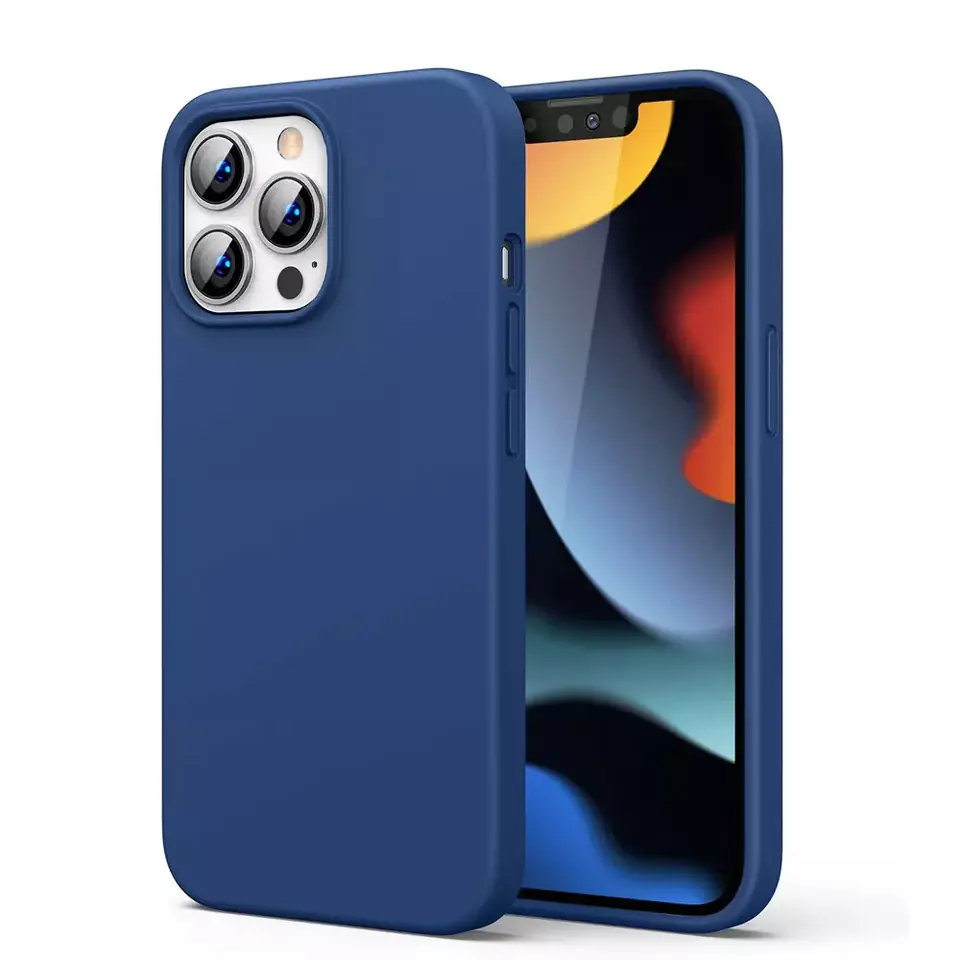 ⁨Ugreen Protective Silicone Case Rubber Elastic Silicone Case Case iPhone 13 Pro Max Blue⁩ at Wasserman.eu