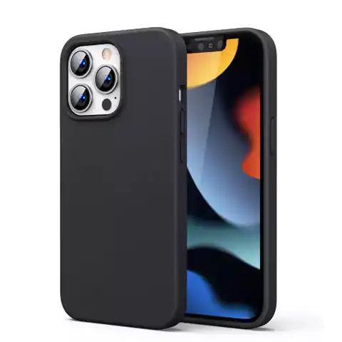⁨Ugreen Protective Silicone Case gumowe elastyczne silikonowe etui pokrowiec iPhone 13 Pro czarny⁩ w sklepie Wasserman.eu