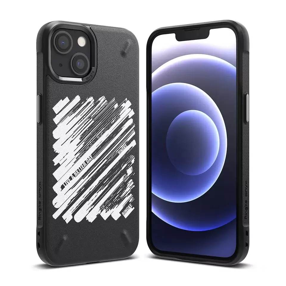 ⁨Ringke Onyx Design wytrzymałe etui pokrowiec iPhone 13 mini czarny (Paint) (OD541E229)⁩ w sklepie Wasserman.eu