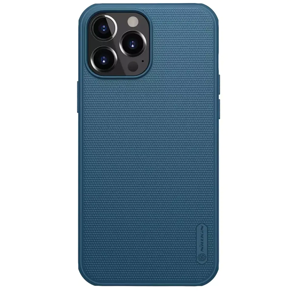 ⁨Nillkin Super Frosted Shield Reinforced Case + Stand iPhone 13 Pro Max Blue⁩ at Wasserman.eu