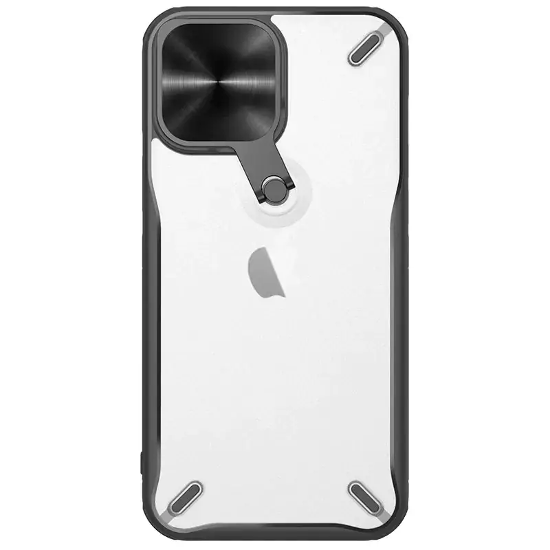 ⁨Nillkin Cyclops Case wytrzymałe etui z osłoną na aparat i składaną podstawką iPhone 13 Pro czarny⁩ w sklepie Wasserman.eu