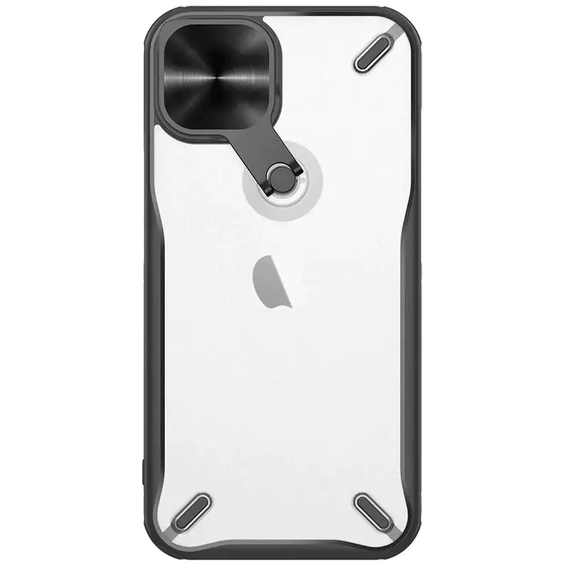 ⁨Nillkin Cyclops Case wytrzymałe etui z osłoną na aparat i składaną podstawką iPhone 13 czarny⁩ w sklepie Wasserman.eu