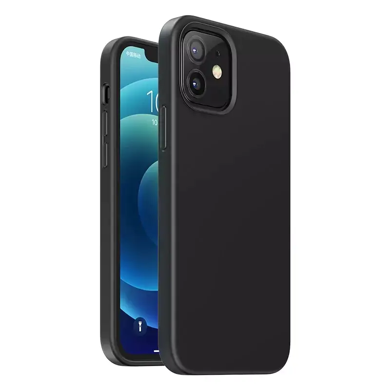 ⁨Ugreen Protective Silicone Case gumowe elastyczne silikonowe etui pokrowiec iPhone 12 mini czarny⁩ w sklepie Wasserman.eu