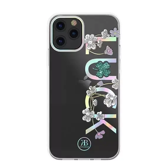 ⁨Kingxbar Lucky Series etui ozdobione oryginalnymi Kryształami Swarovskiego iPhone 12 mini przezroczysty (Luck)⁩ w sklepie Wasserman.eu