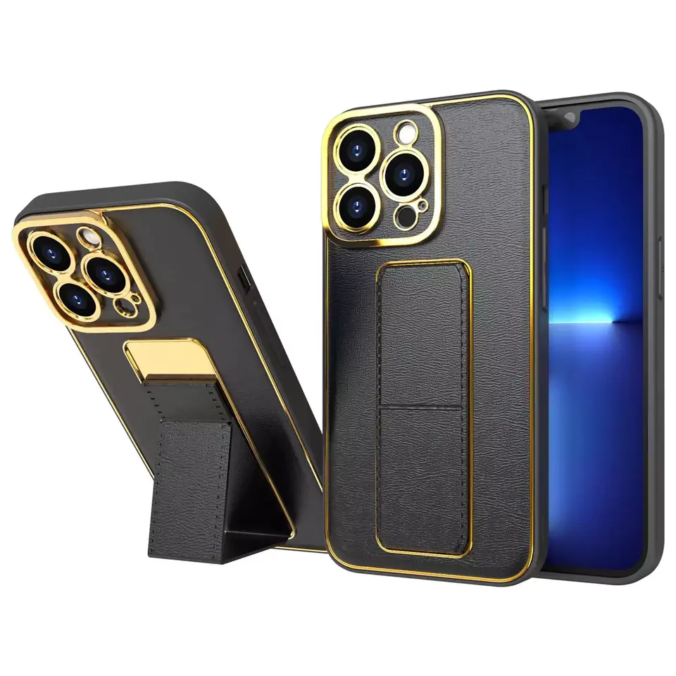 ⁨New Kickstand Case for iPhone 12 Pro with Stand black⁩ at Wasserman.eu