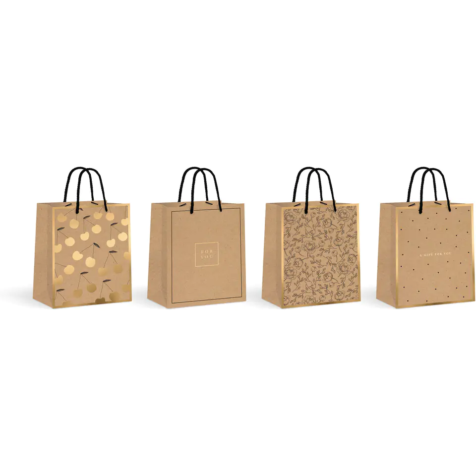 ⁨Torebka prezentowa KRAFT (12szt.) 18x23x10cm INTERDRUK⁩ w sklepie Wasserman.eu