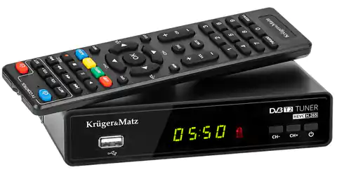 ⁨Tuner DVB-T2/C HEVC H.265 USB Kruger&Matz⁩ w sklepie Wasserman.eu