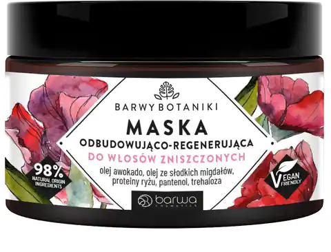 ⁨BARWA Barwy Botaniki Maska odbudowująco - regenerująca do włosów zniszczonych 220ml⁩ w sklepie Wasserman.eu