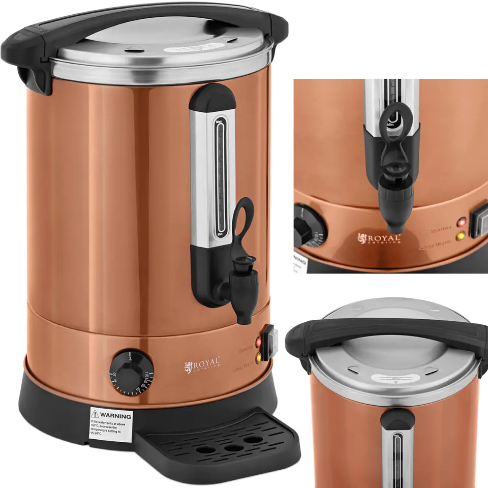 ⁨Cooker double wall water heater with drainer 13.5 L 2500 W orange⁩ at Wasserman.eu