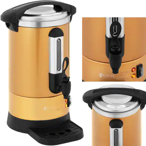 ⁨Tea coffee infuser with tap and drip tray 6 l 950 W gold⁩ at Wasserman.eu