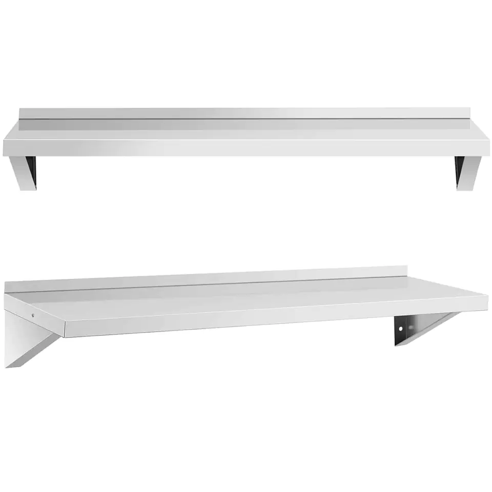 ⁨Wall shelf hanging kitchen made of steel up to 80 kg 120 x 40 cm⁩ at Wasserman.eu