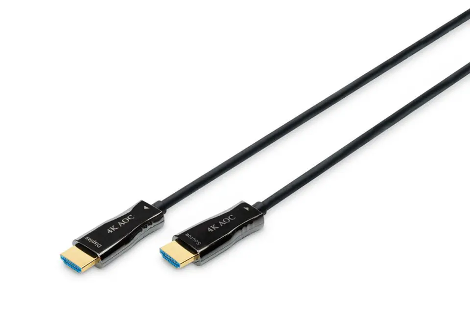 ⁨Kabel połączeniowy hybrydowy AOC HDMI 2.0 Premium HighSpeed 4K/60Hz UHD HDMI A/HDMI A M/M czarny 15m⁩ w sklepie Wasserman.eu