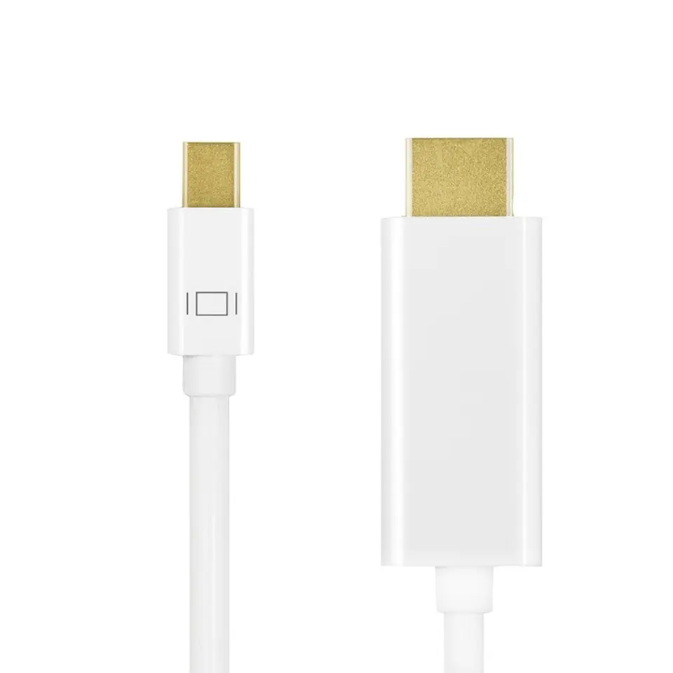 ⁨Kabel mini DisplayPort do HDMI,4K 1m Biały⁩ w sklepie Wasserman.eu