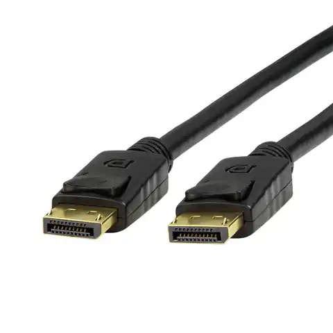 ⁨Kabel DisplayPort 1.4 8K, 1m Czarny⁩ w sklepie Wasserman.eu
