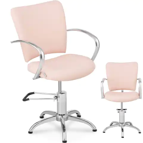 ⁨Krzesło fotel fryzjerski kosmetyczny obrotowy Chester Powder Pink różowy⁩ w sklepie Wasserman.eu