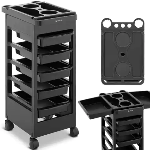 ⁨Hairdresser's assistant for hairdressing coloring 5 drawers shelf 495 x 315 mm⁩ at Wasserman.eu