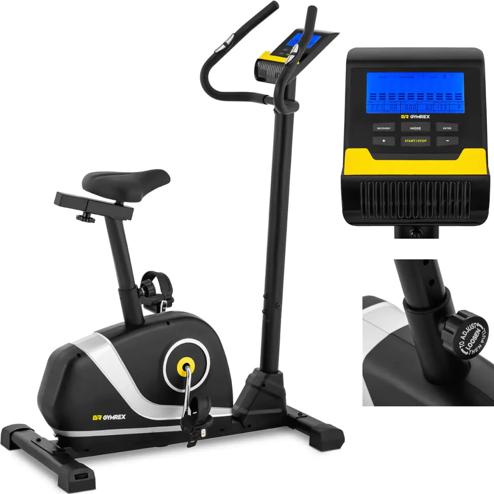 ⁨Stationary exercise bike with flywheel 4 kg LCD to 110 kg⁩ at Wasserman.eu