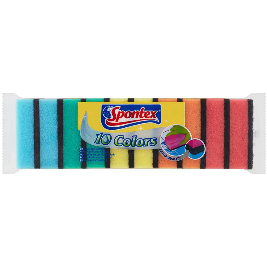 ⁨Colors sponge sponge sponges (10pcs) 97570022 SPONTEX⁩ at Wasserman.eu
