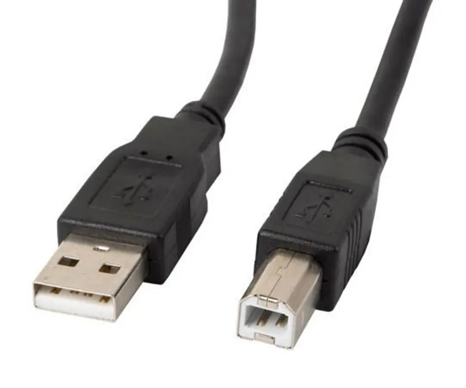 ⁨Kabel USB-A(M)->USB-B(M) 2.0 1.0M CZARNY FERRYT⁩ w sklepie Wasserman.eu
