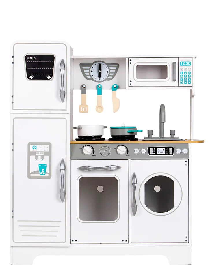 ⁨Huge white wooden kitchen for children Ecotoys⁩ at Wasserman.eu