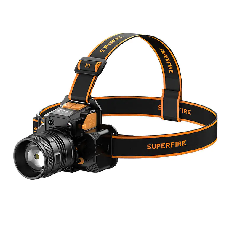 ⁨Superfire HL58 headlamp, 350lm, USB⁩ at Wasserman.eu