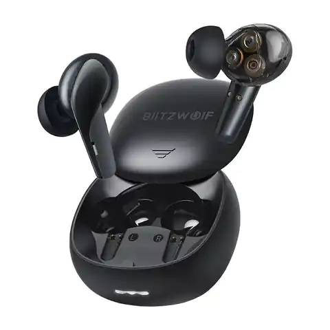 ⁨TWS BlitzWolf BW-FYE15 in-ear headphones (black)⁩ at Wasserman.eu