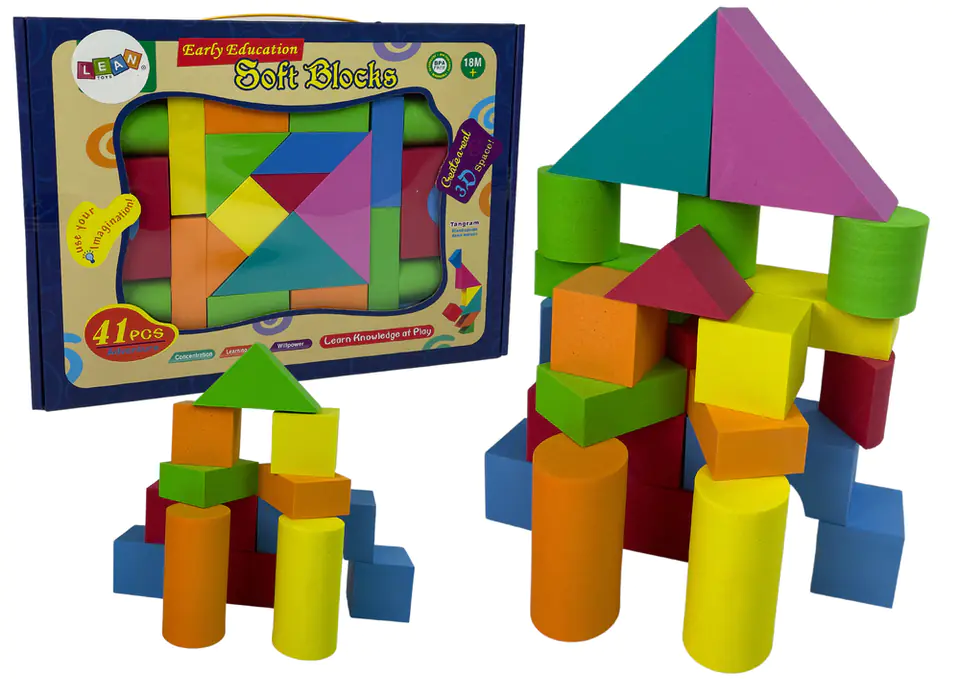 ⁨Construction foam blocks 41 elements for children⁩ at Wasserman.eu