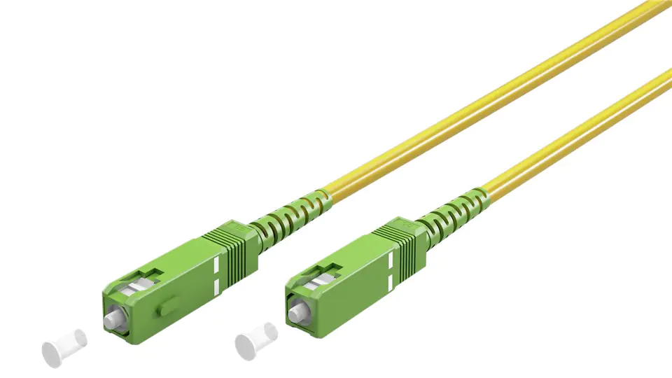 ⁨Patchcord optyczny SIMPLEX OS2 SC-APC Goobay 20m⁩ w sklepie Wasserman.eu