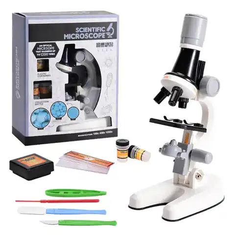 ⁨Mikroskop nauka i zabawa powiększenie 100x 400x 1200x⁩ w sklepie Wasserman.eu
