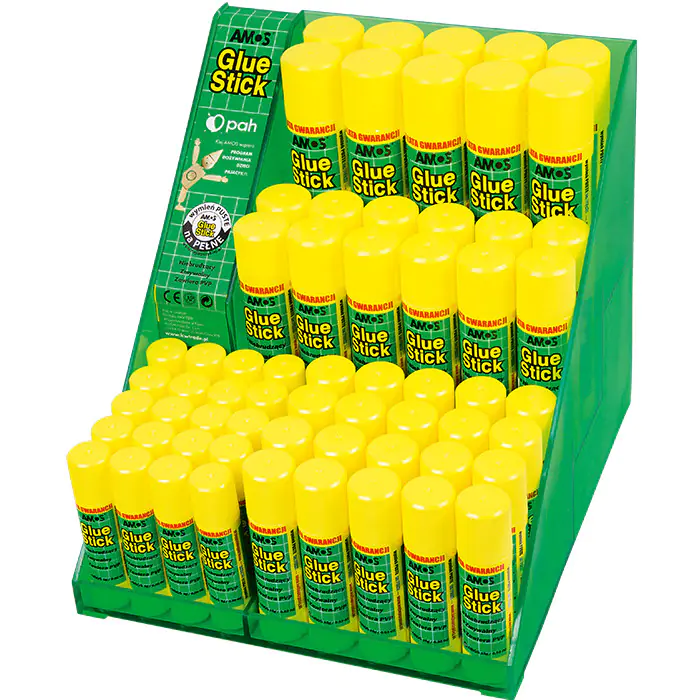 ⁨Glue stick 62pcs Display 130-1589 AMOS⁩ at Wasserman.eu