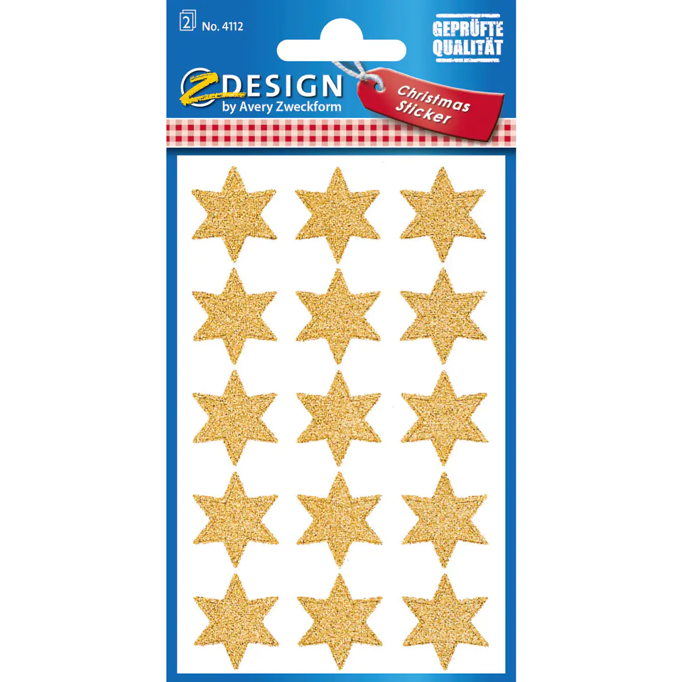 ⁨Z-Design glossy stickers - 4112 stars AVERY ZWECKFORM⁩ at Wasserman.eu